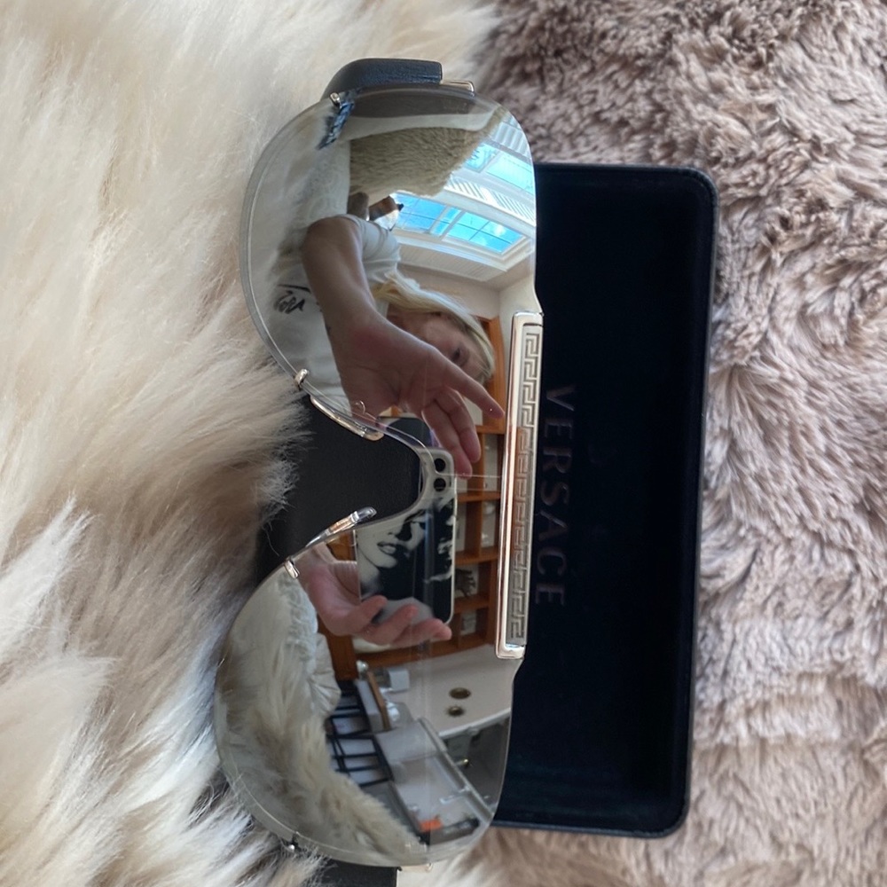 Versace silver/gray sunglasses